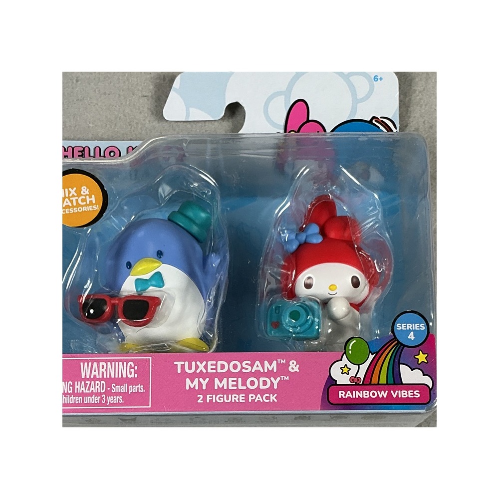 Sanrio Hello Kitty & Friends Tuxedosam My Melody 2 Figure Pack Series 4 Rainbow